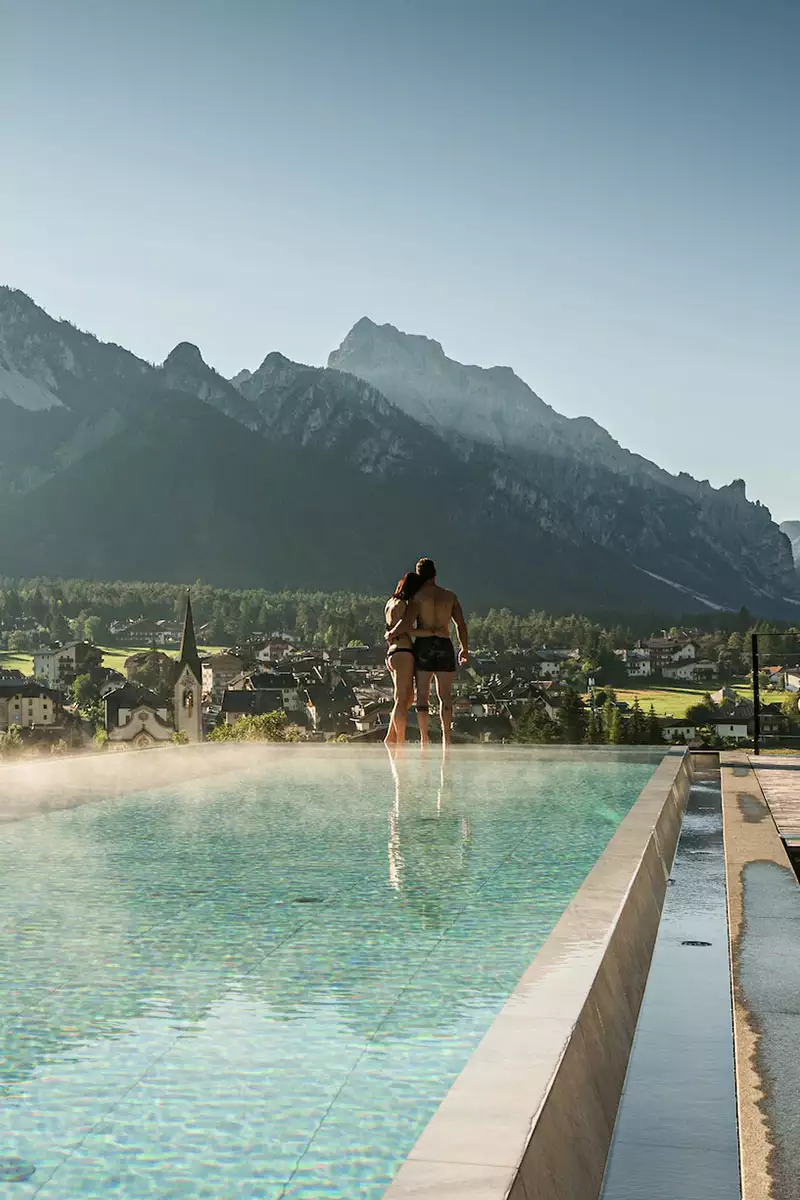 Infinity Pool Excelsior Dolomites Life Resort